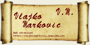 Vlajko Marković vizit kartica
